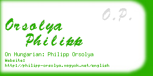 orsolya philipp business card